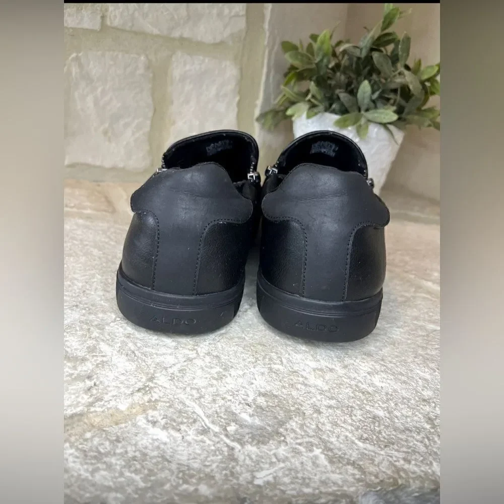 Aldo black on black slip on sneakers sz 9